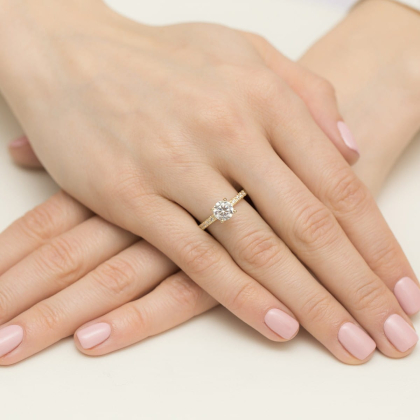 Pierścionek z Brylantami 0,96ct ze złota próby 585. W-0546/70